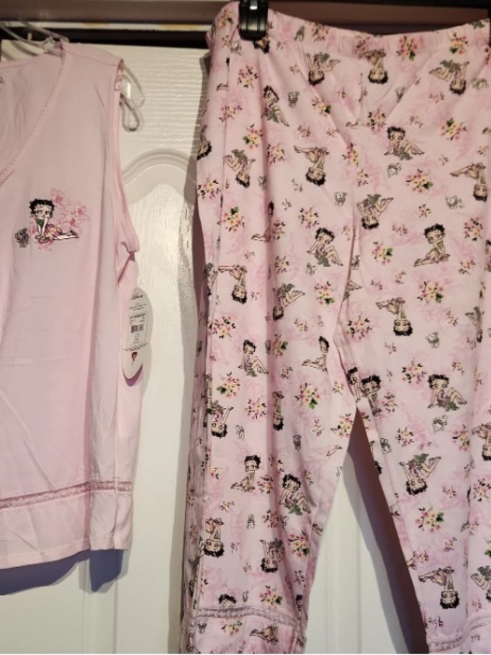 Short Sleeve Betty Boop Pink Pajama, 2X